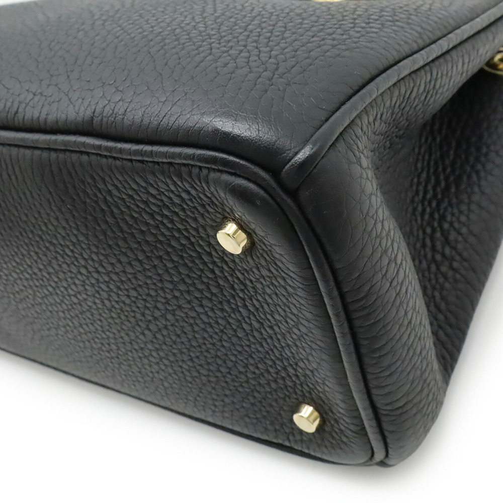 Christian Dior Diorissimo Mini Handbag/Shoulder Bag in Black Leather - Picture 4 of 9